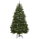 vidaXL Mű karácsonyfa 300 LED-del Zöld 240 cm PVC és fém