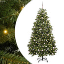 vidaXL Mű karácsonyfa 300 LED-del Zöld 240 cm PVC és fém