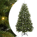 vidaXL Mű karácsonyfa 300 LED-del Zöld 240 cm PVC és fém