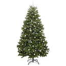 vidaXL Mű karácsonyfa 300 LED-del Zöld 240 cm PVC és fém