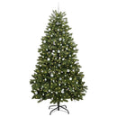vidaXL Mű karácsonyfa 300 LED-del Zöld 240 cm PVC és fém