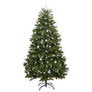 vidaXL Mű karácsonyfa 300 LED-del Zöld 240 cm PVC és fém