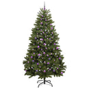 vidaXL Mű karácsonyfa 300 LED-del Zöld 240 cm PVC és fém