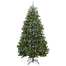 vidaXL Mű karácsonyfa 300 LED-del Zöld 240 cm PVC és fém