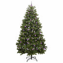 vidaXL Mű karácsonyfa 300 LED-del Zöld 270 cm PVC és fém