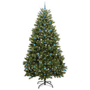 vidaXL Mű karácsonyfa 300 LED-del Zöld 270 cm PVC és fém