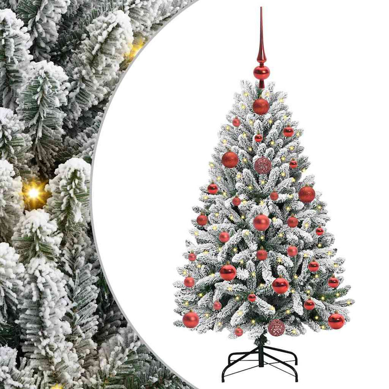 vidaXL Mű karácsonyfa Zöld és Fehér 120 cm PVC és fém
