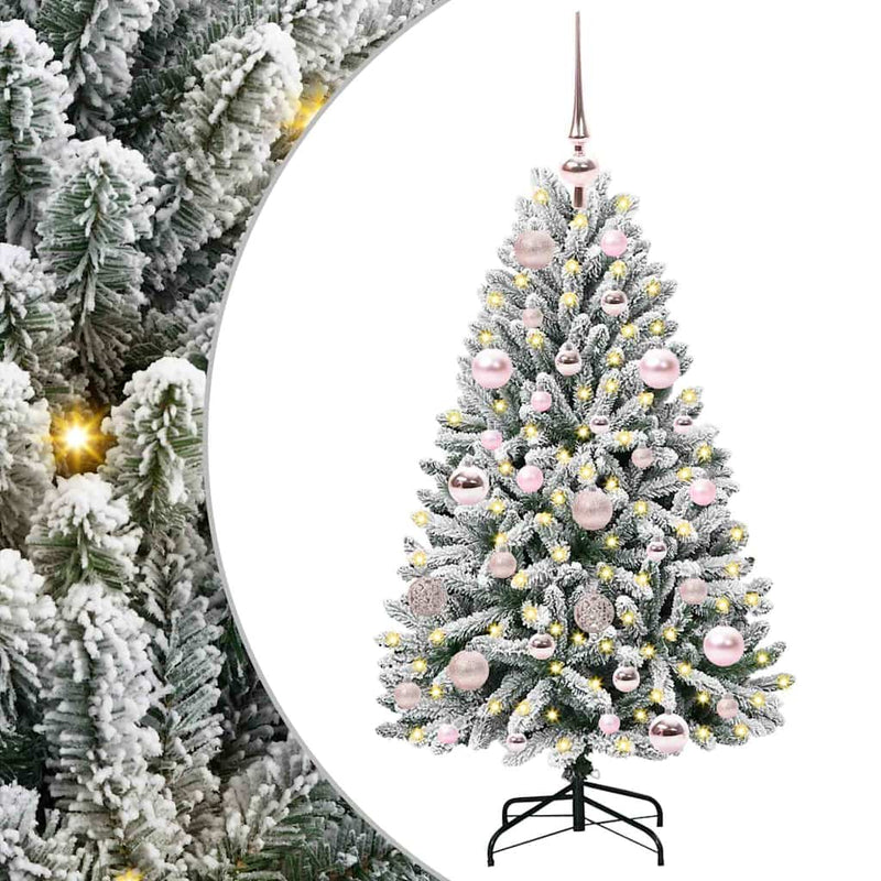 vidaXL Mű karácsonyfa Zöld és Fehér 120 cm PVC és fém