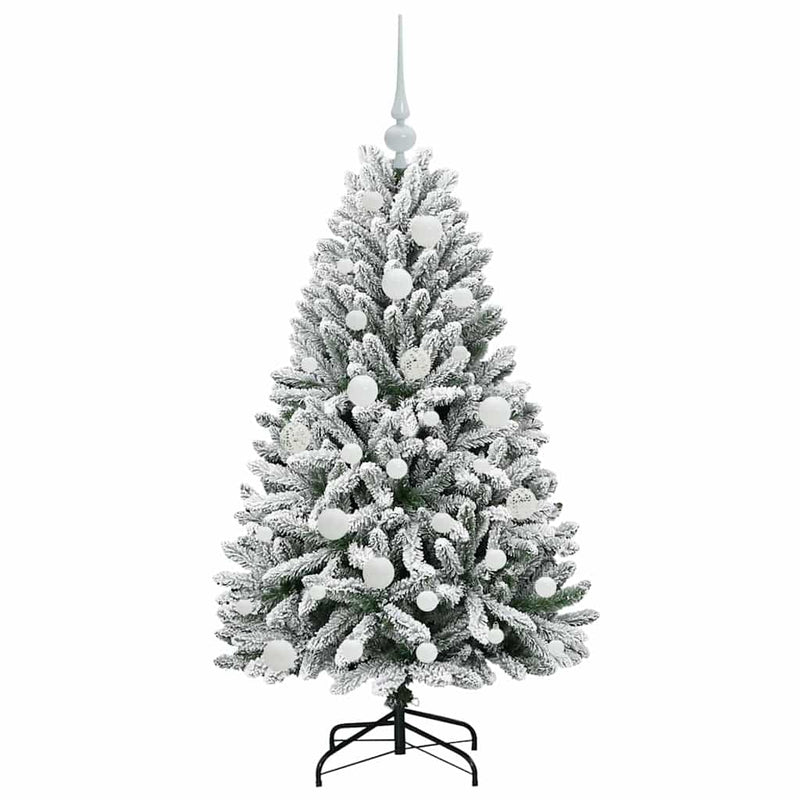 vidaXL Mű karácsonyfa Zöld és Fehér 120 cm PVC és fém