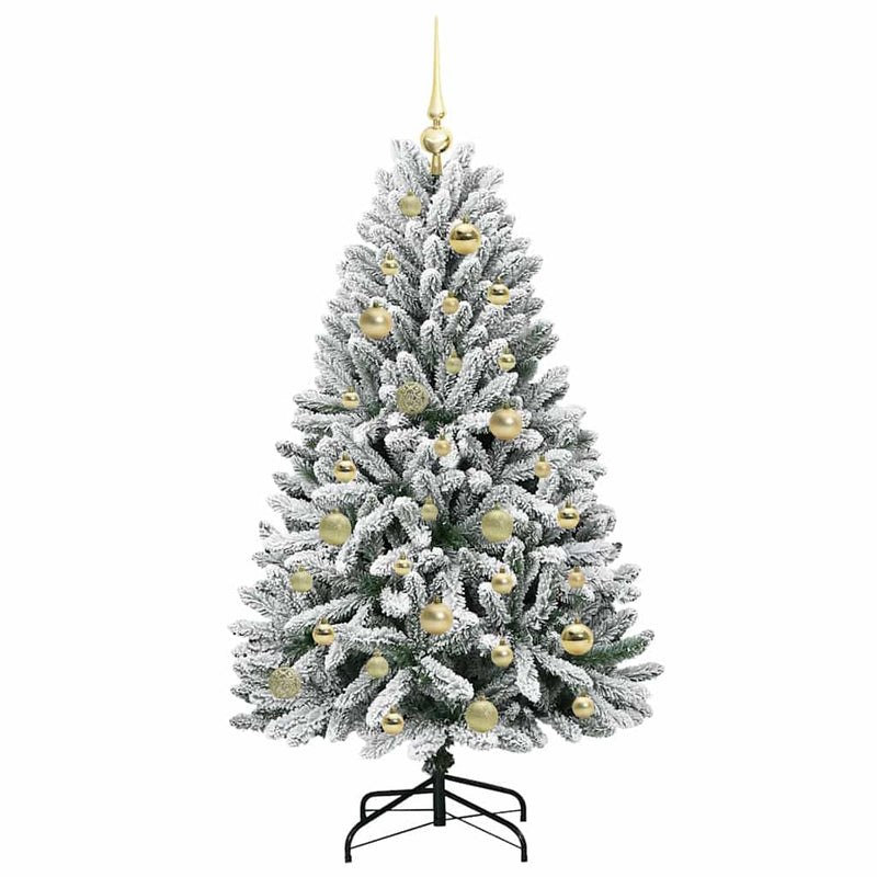 vidaXL Mű karácsonyfa Zöld és Fehér 120 cm PVC és fém
