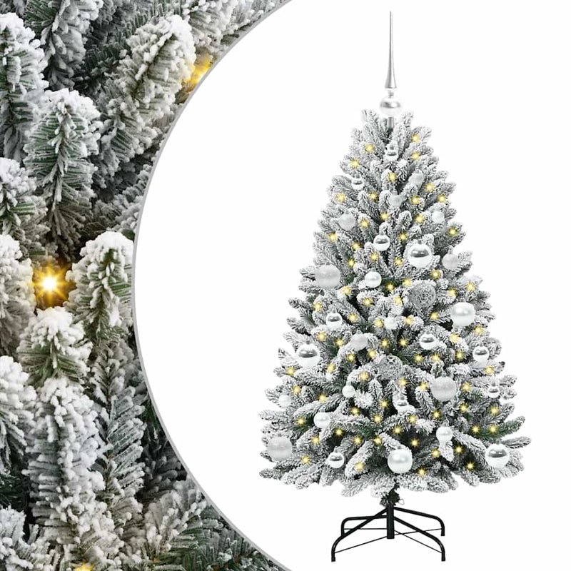 vidaXL Mű karácsonyfa Zöld és Fehér 120 cm PVC és fém