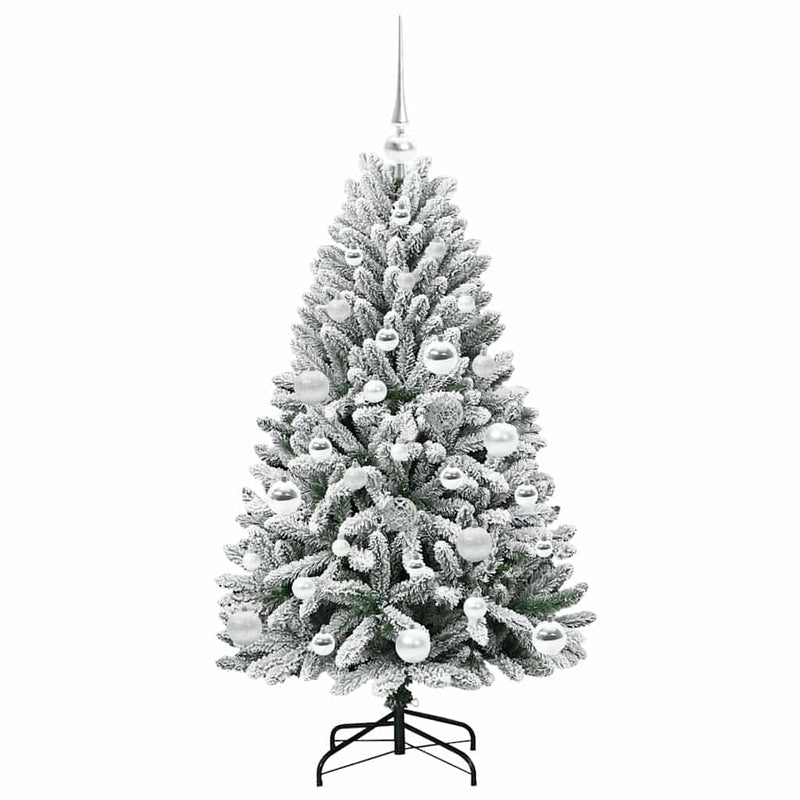 vidaXL Mű karácsonyfa Zöld és Fehér 120 cm PVC és fém