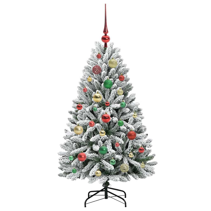 vidaXL Mű karácsonyfa Zöld és Fehér 120 cm PVC és fém