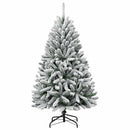 vidaXL Mű karácsonyfa 150 LED-del Zöld és Fehér 150 cm PVC és fém