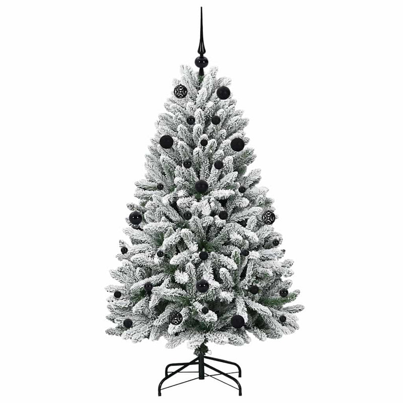 vidaXL Mű karácsonyfa Zöld és Fehér 150 cm PVC és fém