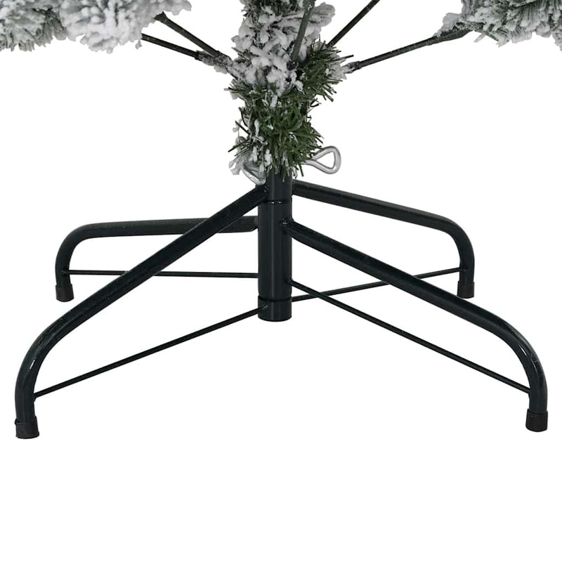 vidaXL Mű karácsonyfa Zöld és Fehér 150 cm PVC és fém