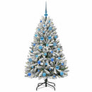 vidaXL Mű karácsonyfa 150 LED-del Zöld és Fehér 150 cm PVC és fém
