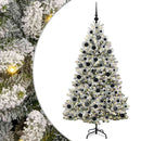 vidaXL Mű karácsonyfa 300 LED-del Zöld és Fehér 180 cm PVC és fém