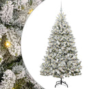 vidaXL Mű karácsonyfa 300 LED-del Zöld és Fehér 180 cm PVC és fém