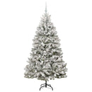 vidaXL Mű karácsonyfa 300 LED-del Zöld és Fehér 180 cm PVC és fém