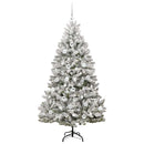 vidaXL Mű karácsonyfa 300 LED-del Zöld és Fehér 180 cm PVC és fém