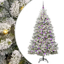 vidaXL Mű karácsonyfa 300 LED-del Zöld és Fehér 180 cm PVC és fém