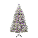vidaXL Mű karácsonyfa 300 LED-del Zöld és Fehér 180 cm PVC és fém