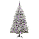 vidaXL Mű karácsonyfa 300 LED-del Zöld és Fehér 180 cm PVC és fém