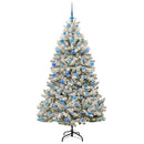 vidaXL Mű karácsonyfa 300 LED-del Zöld és Fehér 180 cm PVC és fém