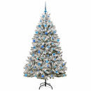 vidaXL Mű karácsonyfa 300 LED-del Zöld és Fehér 180 cm PVC és fém