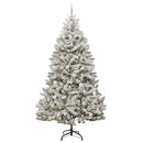 vidaXL Mű karácsonyfa 300 LED-del Zöld és Fehér 210 cm PVC és fém