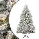 vidaXL Mű karácsonyfa 300 LED-del Zöld és Fehér 210 cm PVC és fém