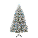 vidaXL Mű karácsonyfa 300 LED-del Zöld és Fehér 210 cm PVC és fém