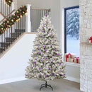 vidaXL Mű karácsonyfa 300 LED-del Zöld és Fehér 240 cm PVC és fém