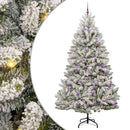 vidaXL Mű karácsonyfa 300 LED-del Zöld és Fehér 240 cm PVC és fém
