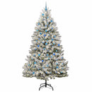 vidaXL Mű karácsonyfa 300 LED-del Zöld és Fehér 240 cm PVC és fém