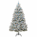 vidaXL Mű karácsonyfa 300 LED-del Zöld és Fehér 240 cm PVC és fém