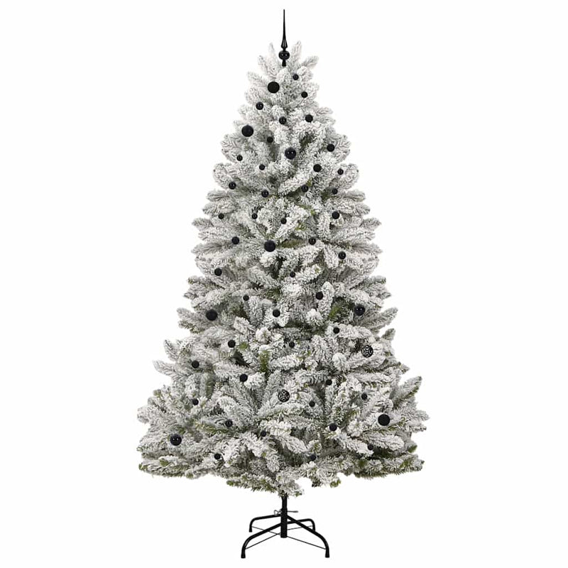 vidaXL Mű karácsonyfa Zöld és Fehér 270 cm PVC és fém