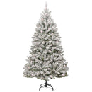 vidaXL Mű karácsonyfa 300 LED-del Zöld és Fehér 270 cm PVC és fém