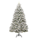 vidaXL Mű karácsonyfa 300 LED-del Zöld és Fehér 270 cm PVC és fém