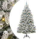 vidaXL Mű karácsonyfa 300 LED-del Zöld és Fehér 270 cm PVC és fém