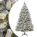 vidaXL Mű karácsonyfa 300 LED-del Zöld és Fehér 300 cm PVC és fém