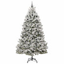 vidaXL Mű karácsonyfa 300 LED-del Zöld és Fehér 300 cm PVC és fém
