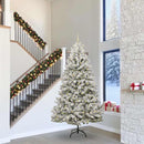 vidaXL Mű karácsonyfa 300 LED-del Zöld és Fehér 300 cm PVC és fém