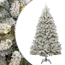 vidaXL Mű karácsonyfa 300 LED-del Zöld és Fehér 300 cm PVC és fém