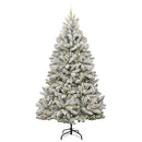 vidaXL Mű karácsonyfa 300 LED-del Zöld és Fehér 300 cm PVC és fém