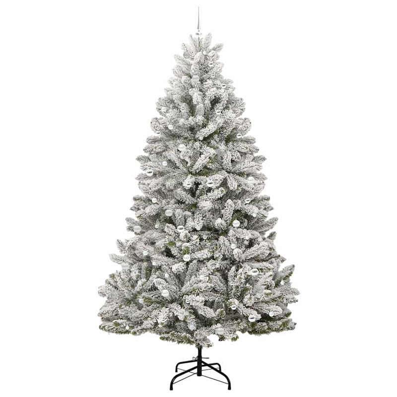 vidaXL Mű karácsonyfa Zöld és Fehér 300 cm PVC és fém