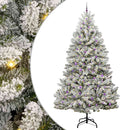 vidaXL Mű karácsonyfa 300 LED-del Zöld és Fehér 300 cm PVC és fém