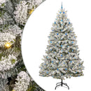 vidaXL Mű karácsonyfa 300 LED-del Zöld és Fehér 300 cm PVC és fém
