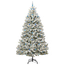 vidaXL Mű karácsonyfa 300 LED-del Zöld és Fehér 300 cm PVC és fém